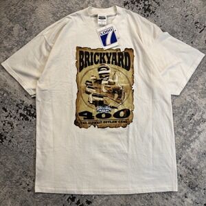 Vintage 1997 Brickyard 400 Nascar Racing T Shirt Mens 2XL Asphalt Outlaw Gang